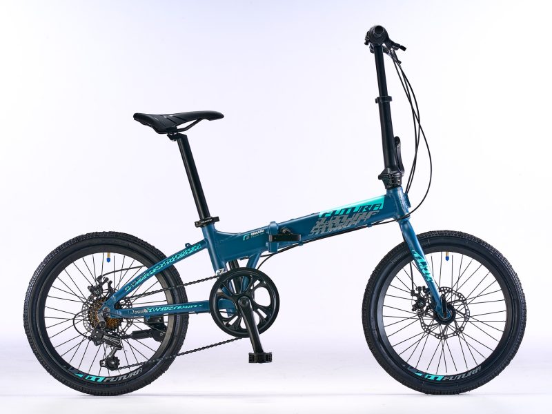 Bicicleta Plegable FUTURA mod. ORIGAMI 20¨ 7 Vel. Azul/Celeste Matte.